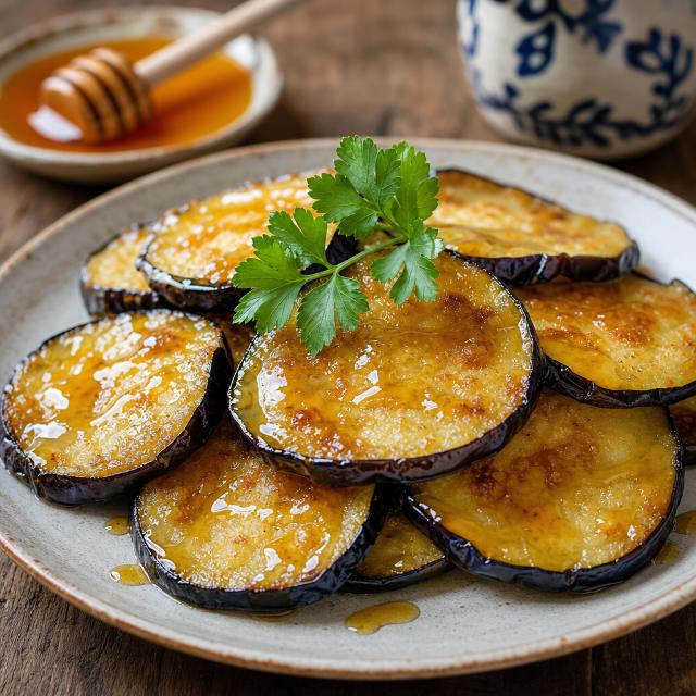 Fried Eggplant with Cane Honey