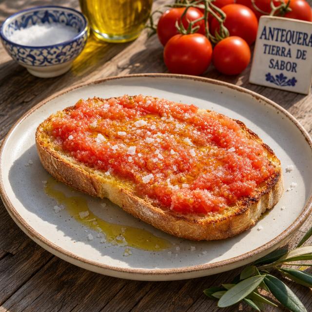 Mollete Antequerano with Olive Oil and Tomato
